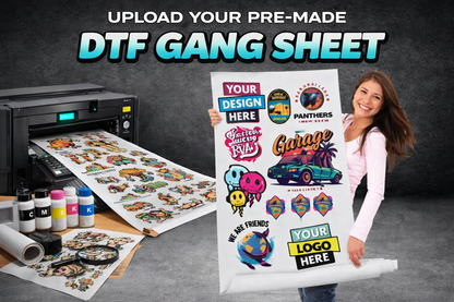 Upload Your Pre-made Custom DTF Gang Sheet